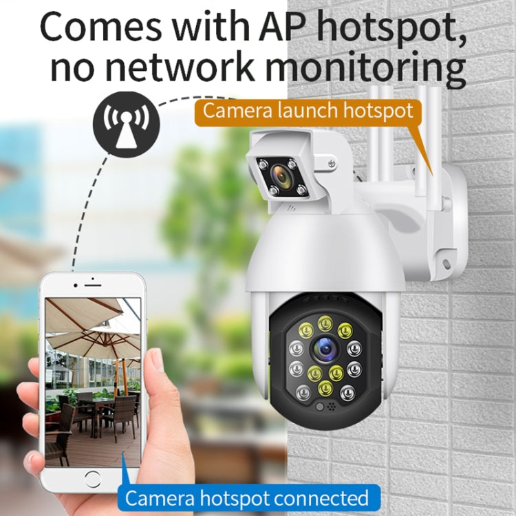 QX41 1080P 2.0MP Dual Lens IP66 Waterproof Panoramic PTZ WIFI Camera, Support Day and Night Full Color & Two-way Voice Intercom & Smart Alarm & Video Playback & 128GB TF Card, AU Plug, QX41 QX41 1080P 2.0MP Dual Lens IP66 Waterproof Panoramic PTZ WIFI Camera, Support Day and Night Full Color & Two-way Voice Intercom & Smart Alarm & Video Playback & 128GB TF Card, AU Plug, QX41